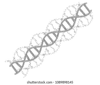 3d Rendering White Dna Helix Dna Stock Illustration 1089898145 ...