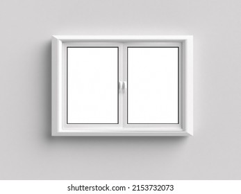 3d Rendering White And Empty Upvc Window Profile Frame