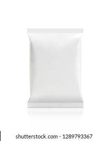 3D rendering of white pillow pouch on white background