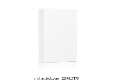 3D Rendering Of White Vertical Carton Isolated On White Background