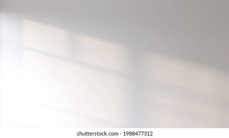 3D rendering of window shadow overlay on white wallpaper inside the room, for overlay on product presentation, backdrop and mockup, simply calm concept, sunlight, morning, blurred background.
