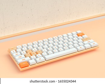 3d Rendering Wireless Computer Keyboard