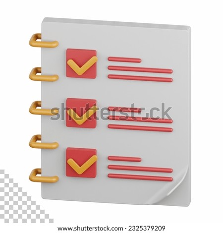 3d rendering wish list isolated useful for ecommerce, business, retail, store, online, delivery and marketplace design element