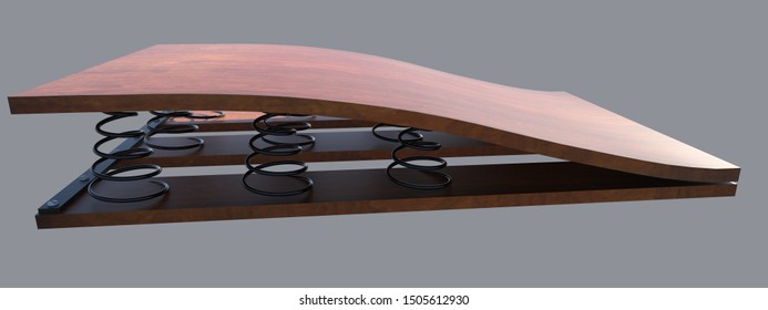 3d Rendering Wooden Springboard For Gymnastic Exercise Isolated 