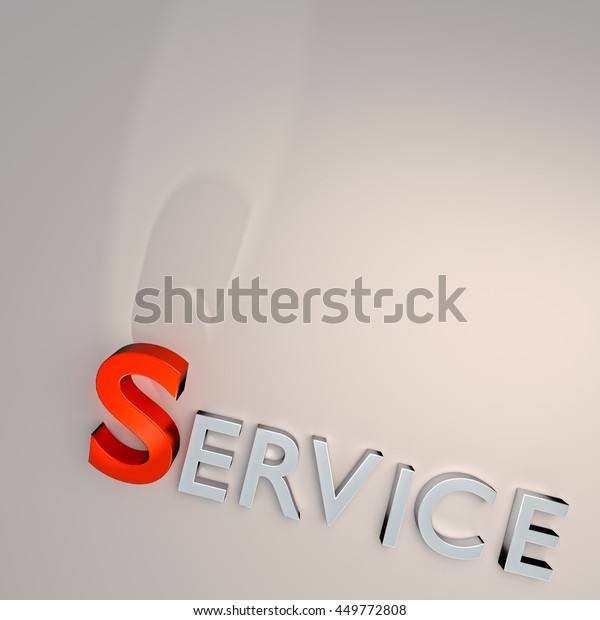 3d Rendering Word Service Isolated On Stock Illustration 449772808 ...