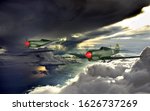 3D rendering of a world war two airplane isolated on white background.
