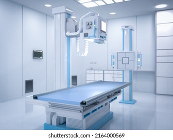 3d Rendering X-ray Scanner Machine For Radiology Treatment