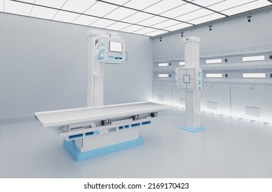 3d Rendering X-ray Scanner Machine For Radiology Treatment