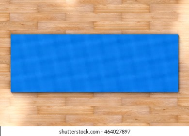 3d Rendering Yoga Mat Top View