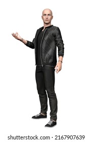 3d rendering young man urban fantasy isolated