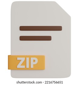 3d rendering zip file type isolated
