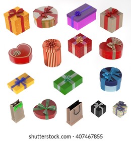 3d Renderings Gifts Set Stock Illustration 407467855 | Shutterstock