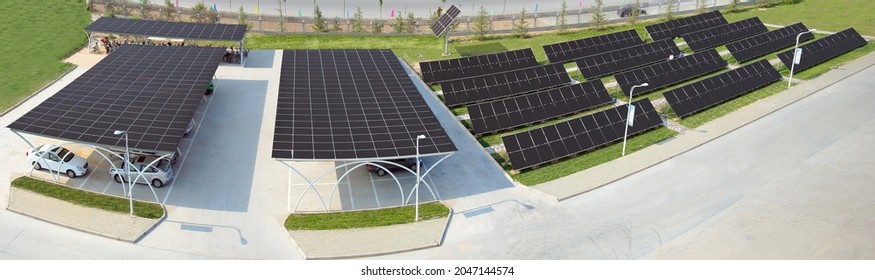 3D renderings of the photovoltaic carport