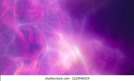 3d render,Purple Violet smoke Background.  Motion Background Explosion With Particles And Sphere.