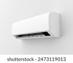 3D Render,Wall Air Conditioner on white background ,isolated object.