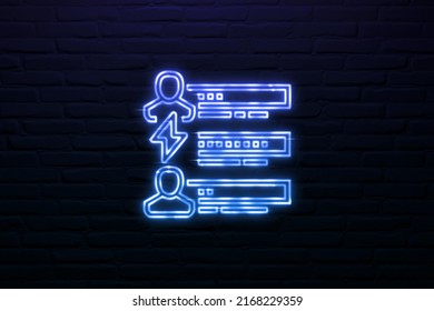 3D Repetitive Tasks Icon Neon Sign