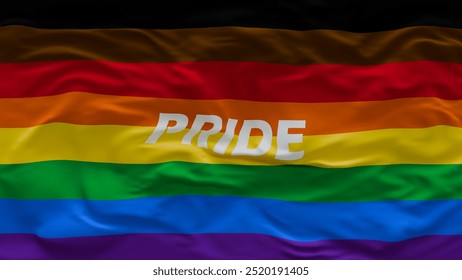 3d representation colorful flag with centered pride - Powered by Shutterstock