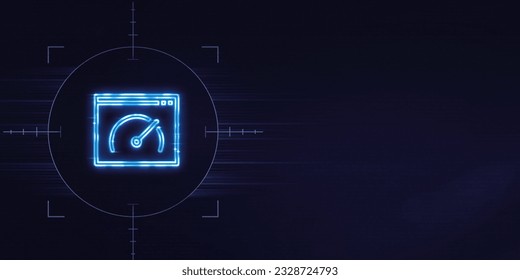 3D Resource Management Request Workflows icon neon sign