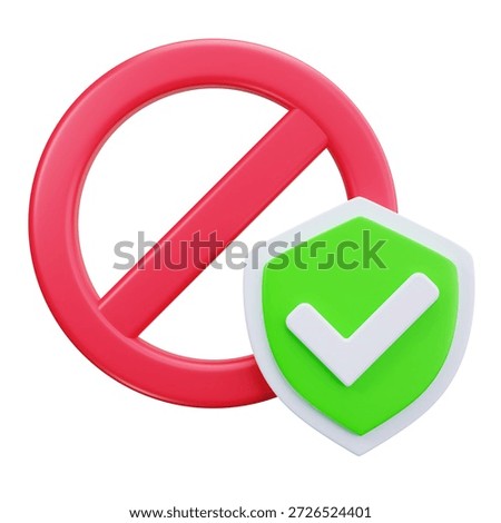 3D Restricted Access Secure Protection Icon