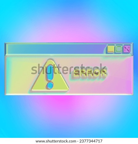 3d retro style pc screen UI, holographic neon style 
