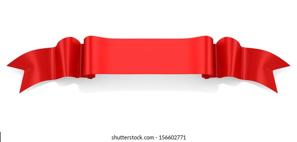 3d Ribbon On White Background