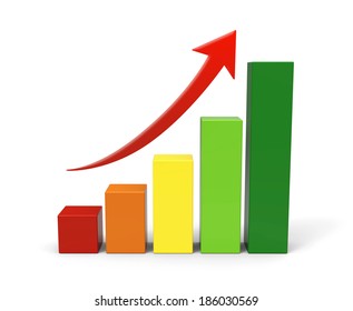 3d Rising Graph Stock Illustration 186030569 | Shutterstock