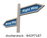 3d road sign of text 