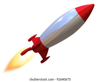 3d Rocket Isolated