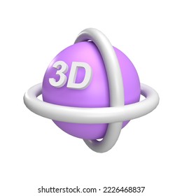 3D Rotate View . Rendered object illustration