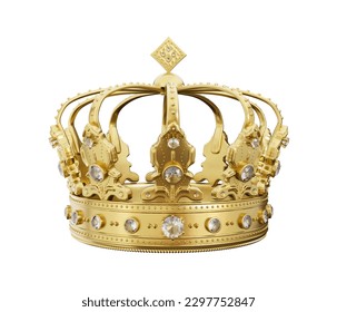 3d corona real oro