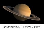 3D Saturn planet and rings close-up rendering with the clipping path included in the illustration, for space exploration backgrounds. Elements of this image furnished by NASA.