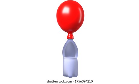 A 3D Self Inflating Balloon Science. In The Self-inflating Balloon Science Experiment, Children Can Test Which Chemical Reaction Produces The Reaction That Is Best At Inflating A Balloon. 