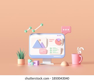 3D SEO Optimization, web analytics and seo marketing cncept. 3d render illustration - Powered by Shutterstock - Get 15% off with code: PIKWIZARD15