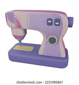 3D Sewing Machine Isolated Object With High Quality Render	