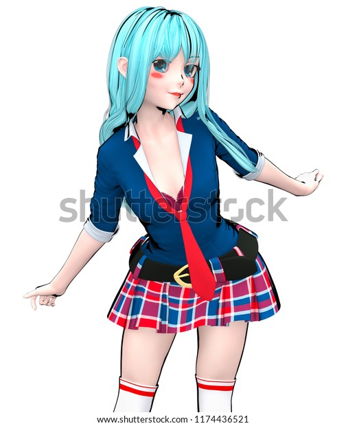 3d Sexy Anime Doll Japanese Anime 스톡 일러스트 1174436521 Shutterstock