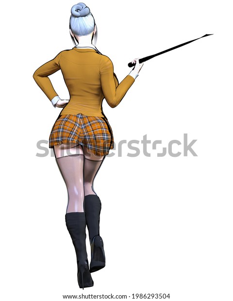 3d Sexy Teacher Whipchecked Skirt Latex Stock Illustration 1986293504 Shutterstock 6284