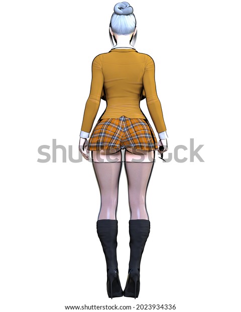 3d Sexy Teacher Whipchecked Skirt Latex Stock Illustration 2023934336 Shutterstock 3818