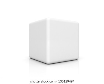 3d shiny colorful cubes, on white background