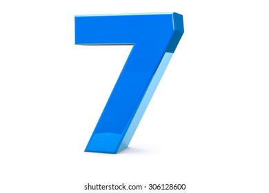 Blue Gradient Number 7 Seven 3d Stock Illustration 1403948084