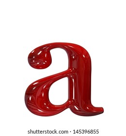 3d Shiny Red Plastic Ceramic Letter Collection - A