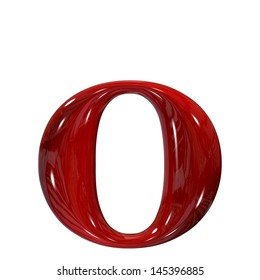 3d Shiny Red Plastic Ceramic Letter Collection - O