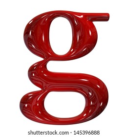 3d Shiny Red Plastic Ceramic Letter Collection - G