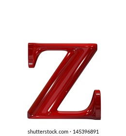 3d Shiny Red Plastic Ceramic Letter Collection - Z