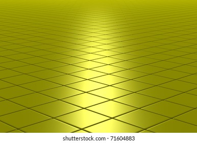 3D Shiny Tiled Floor Background