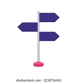 3d Signpost. Isolated On A White Background. 3d Render