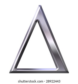 3d Silver Greek Letter Delta