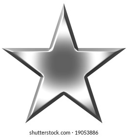 3d Silver Star