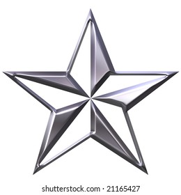 3d Silver Star