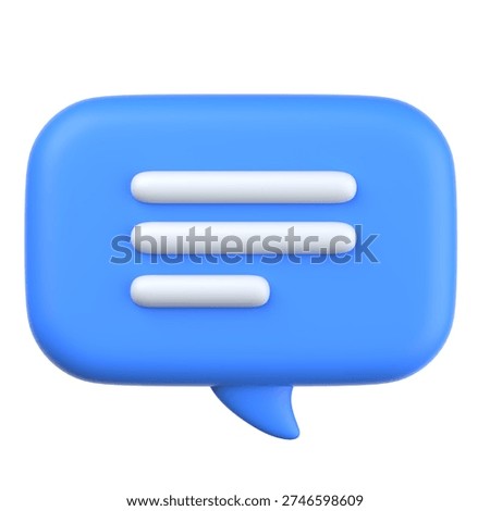3D simple chat bubble icon