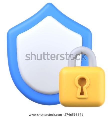 3D simple security encryption icon
